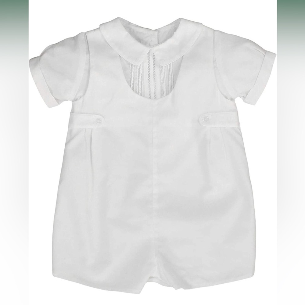 Petit ami shortall with pintucks and side tabs